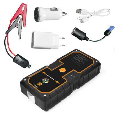 16000mAh Car Intelligent Jump Starter For Up To 3L Gasoline And 6L Diesel Emergency Tool Zip Box