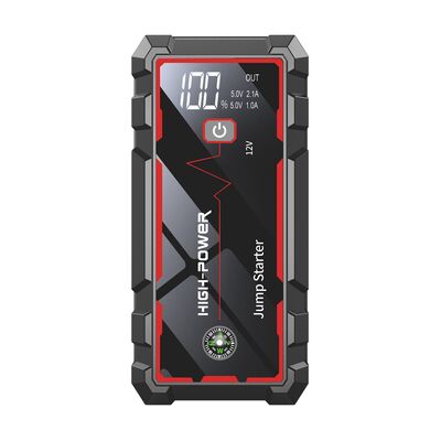 6400mah 12V Portable Car Battery Jump Starter Power Station With LED Display Multi Function