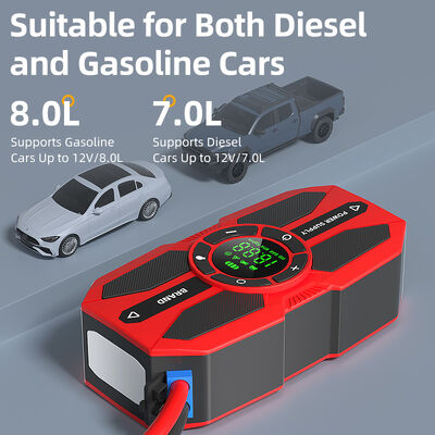 6000mAh - 24000mAh Battery Tire Inflator & Jump Starter With LED Flashlight SOS Light Battery Operated