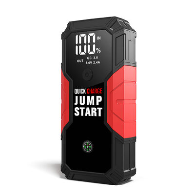 ABS Portable Smart Car Jump Starter And Tire Inflator 600A Peak Power 5V Fast Charging