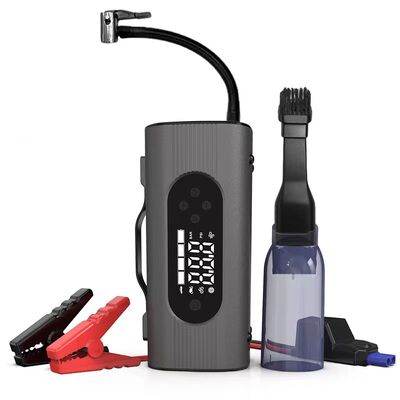 Battery Powered Compact Jump Starter With Tyre Inflator Car Emergency Jump Starter Power Bank Tire Inflator