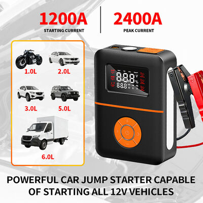 150 PSI Portable Tire Inflators 8000mAh 12000mAh 16000mAh Automotive Battery Charger Jump Starter