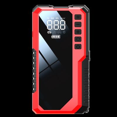 Multi Function Portable Battery Jump Starter 6400mAh 8000mAh 12V Emergency Jump Starter With Air Compressor