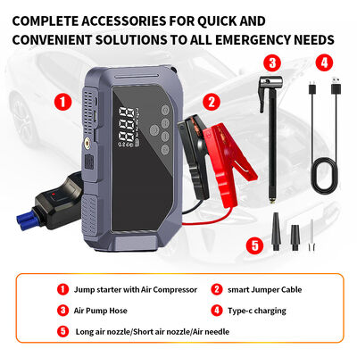 Multi Functional Portable  Automobile Car Jump Starter 6000mAh 8000mAh 10000mAh 12000mAh Emergency Car Jump Starter