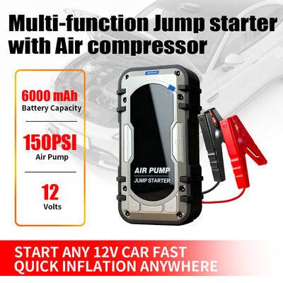 Multi Function Car Battery Jump Starter 12 Volt 32000mAh With Air Compressor Tire Inflator 3 - 150 PSI