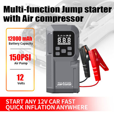 Vehicle 2 In 1 Jump Starter Electric Handheld Air Pump Intelligent Air Pump 12V Tire Inflator 141psi