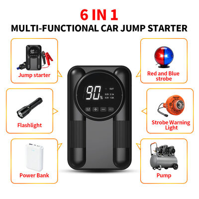 Portable 2 In 1 Jump Starter Tire Inflator 8000mAh Car Battery Battery Booster With Air Compressor