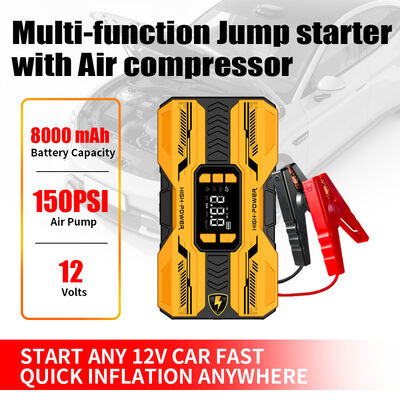 8000mAh Automobile Battery Jump Starter Pack Auto Shut Off Power Bank Motorcycle Tire Inflators Jump Starter