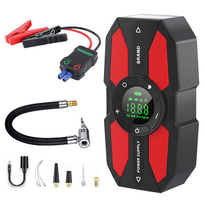 6000mAh - 24000mAh Battery Tire Inflator & Jump Starter With LED Flashlight SOS Light Battery Operated