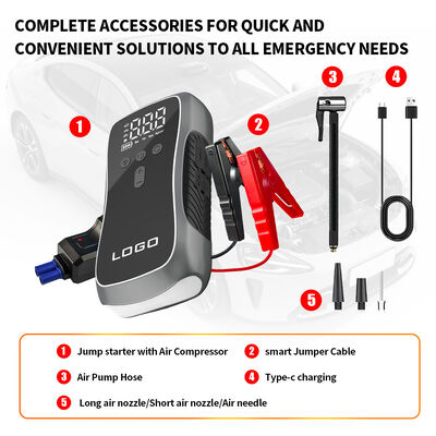 Multi Function Car Emergency Jump Starter 8000mAh 10000mAh 12000mAh 12V Vehicle Battery Jump Starter