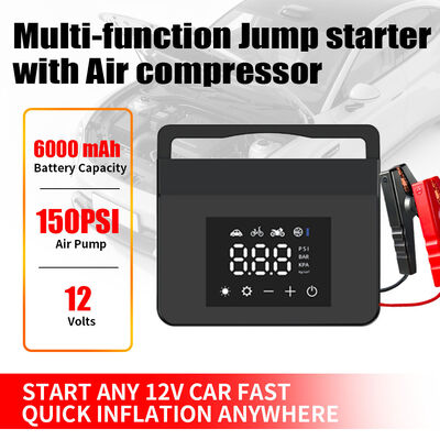 Emergency Start Power Supply 6 In 1 Wireless Power Bank Air Compressor Jump Starter With Tire Inflator Blower