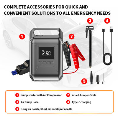 12V 8000mAh Compact Diesel Jump Starter Power Bank Portable Car Battery Jump Starter