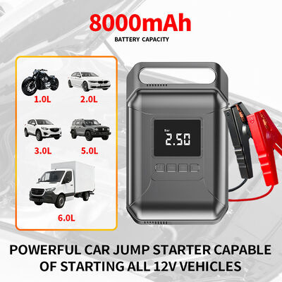 12V 8000mAh Compact Diesel Jump Starter Power Bank Portable Car Battery Jump Starter
