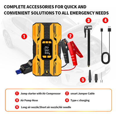 Automobile Portable Battery Charger Jump Starter 8000mAh Auto Shut Off Power Bank For Motorcycle 