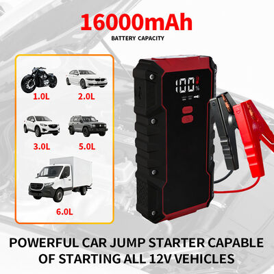 6 In 1 Emergency Car Jump Starter With Flashlight Car Battery Jump Starter Pack Power Bank 8000mAh 6000mAh