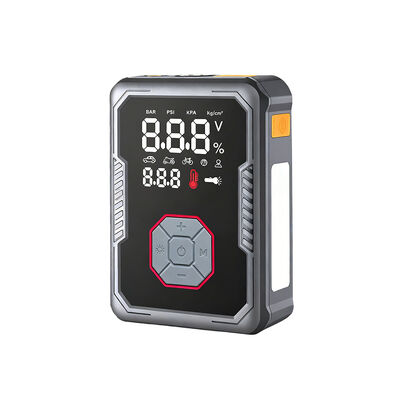 1200A 1800A 2400A Vehicle Battery Jump Starter Pack With Air Compressor 3.2 Inch LED Display