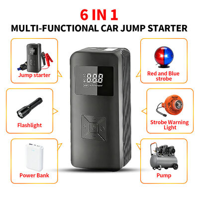7200mAh Automobile Jump Starters Intelligent Portable Jump Starter With Air Compressor