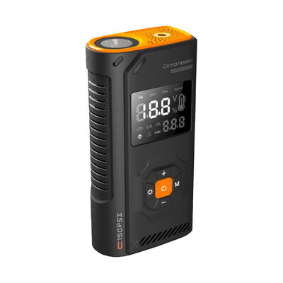 8000mah 10000mah 12000mah Portable Tire Inflators 12v Car Jump Starter Kit With Led Lights Battery Powered