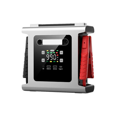 Car Jump Starter With Air Compressor Flashlight 24v Truck Jump Starter 64000mAh Vehicle Start Power Supply 12V 24V