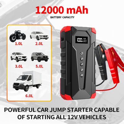Car Battery Jump Starter With Air Compressor 12000mAh 12 Volt Battery Jump Box Battery Booster