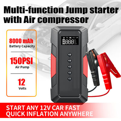Multi Functional Car Battery Jump Starter Booster Pack 8000mAh 12V Car Emergency Start Power Supply