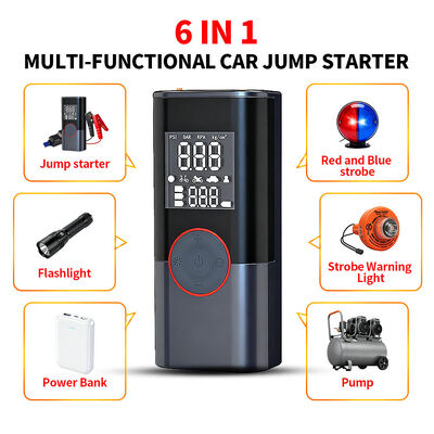 Portable Car Jump Starter Starter Pack Multi Function Type C Jump Starter With Air Compressor