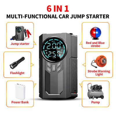 Multi Function Mini Jump Starter With Tyre Inflator 150 PSI Car Air Pump Compressor Tire Pump Emergency Starter Pack