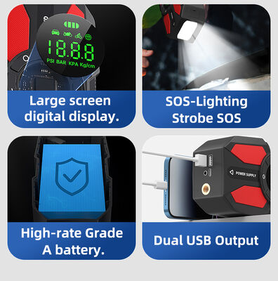 12V Multifunction Auto Jump Starters Car Emergency Battery Jump Starter Booster Starter With Tire Inflator