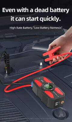 12V Multifunction Auto Jump Starters Car Emergency Battery Jump Starter Booster Starter With Tire Inflator