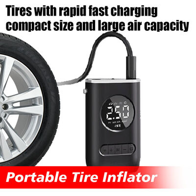 Mini Portable ABS Car Air Compressor With Emergency Light Tire Inflator Smart Wireless Airpump For Tires