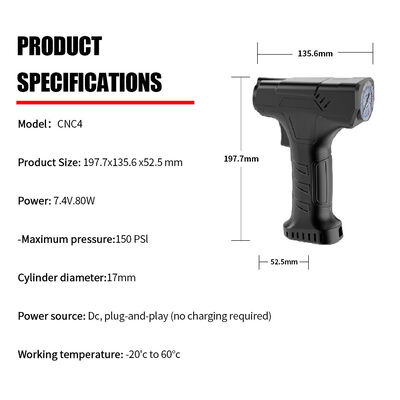 Air Pump ADV Portable Tire Inflator Air Compressor Electric Car Tire Inflator With Auto Shut Off LED Light