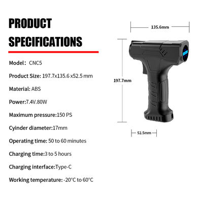 Electric Tire Inflators Automatic Cordless Bicycle Car Tire Inflator Emergency Jump Starter With Warning Light