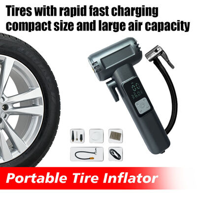 Battery Power Bank Portable Tire Inflators Rechargeable 120W 7.4V Electric Air Pump For Car Tires