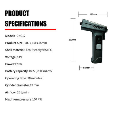 ABS+PC ADV Tire Inflator Portable Digital Air Compressor 150PSI Electric Tire Pump For Car Motorcycle Bike