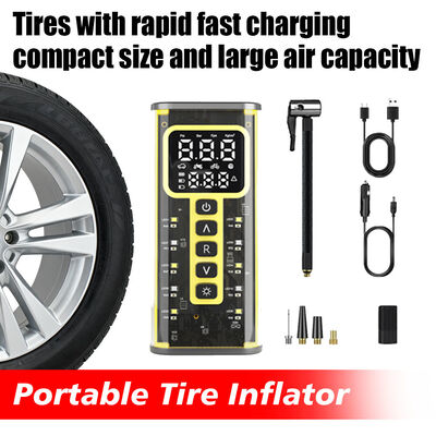 Digital Car Emergency Tire Inflator With Jump Starter Air Pump ADV Portable Tire Inflators 150PSI