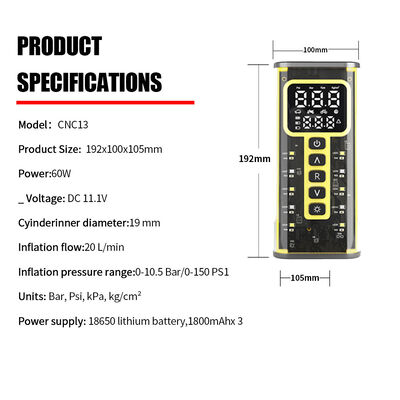 Digital Car Emergency Tire Inflator With Jump Starter Air Pump ADV Portable Tire Inflators 150PSI