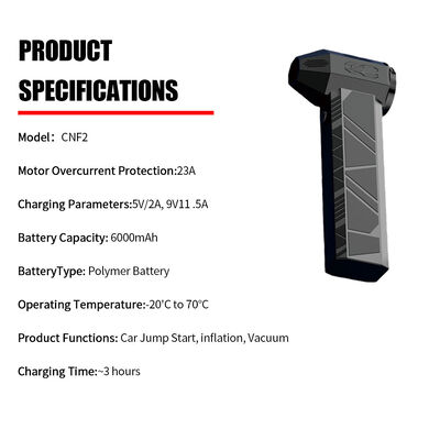 4 In 1 Vacuum SOS Light Car Jump Starter Inflator Pump Portable Rechargeable For Auto Emergency