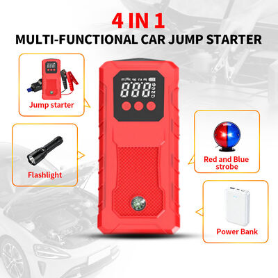 300A - 500A Automobile Battery Jump Starter 6000mAh Car Emergency Start Power Supply MultifunctionEmergency Car Jump Starter with Smart Digital Features, LED Light, Warning Light & SOS