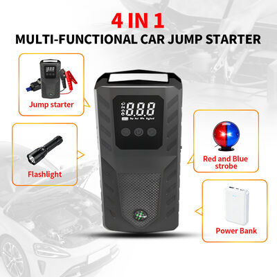 Portable Emergency Car Battery Jump Starterwith Rechargeable Design, LED Light, Warning Light & SOS Diesel Gasoline Automobile Jump Starters 22.2Wh 26.64Wh 29.6Wh Emergency Start Power Supply