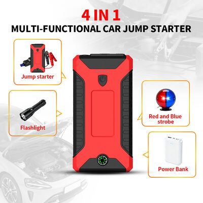 Multifunctional Auto Emergency Jump Starter 300A - 600A Gasoline Diesel Emergency Car Starter Pack  Digital Portable Emergency Car Battery Jump Starter with LED Light, Warning Light & SOS Integration