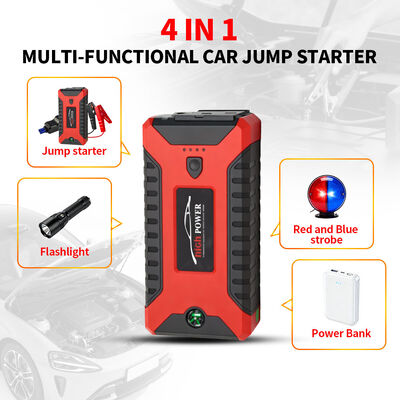5400mAh Automobile 2 In 1 Jump Starter With Air Compressor 300A - 600A Portable Car Battery Charger Jump Starter SmartRechargeable Jump Starter + LED Light, Warning Light, SOS & MultifunctionEmergency
