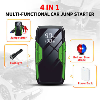 6400mAh 12V Vehicle Battery Jump Starter Portable Car Battery Booster Jump Starter Power Bank Portable Emergency Car Battery Jump Starterwith SmartLED Light, Warning Light, SOS & Rechargeable Multifun