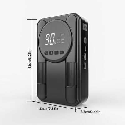 Smart Portable 6400mAh Jump Starter and Tire Inflator with 150 PSI Max Pressure and 19 Angled Cylinders