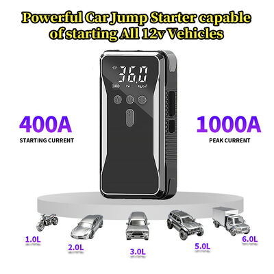 Emergency Jump Starter and Air Compressor All-in-One , 12V Car Battery Booster , Multi-function Vehicle Power Bank