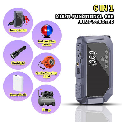 Powerful 1000A Car Jump Starter with 150PSI Air Compressor , 6 in 1 Emergency Booster Pack for All 12V Vehicles