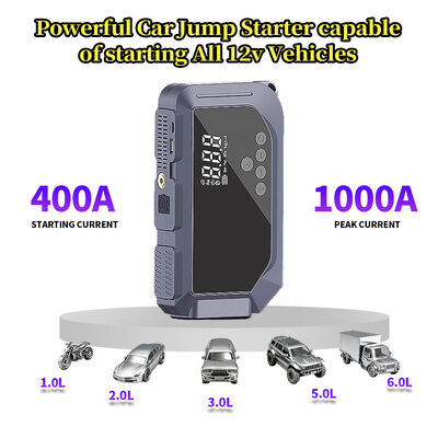 Powerful 1000A Car Jump Starter with 150PSI Air Compressor , 6 in 1 Emergency Booster Pack for All 12V Vehicles