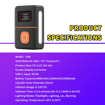 6-in-1 Jump Starter with 150 PSI Air Pump and 2400A Peak Current for Cars and Trucks