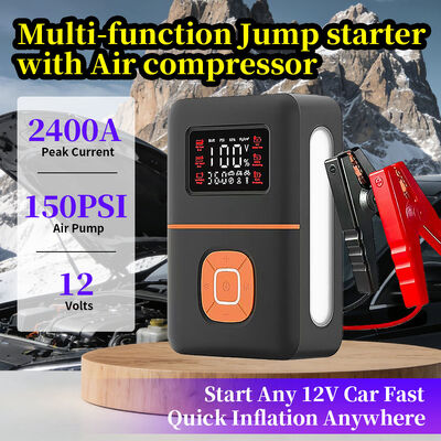 6-in-1 Jump Starter with 150 PSI Air Pump and 2400A Peak Current for Cars and Trucks