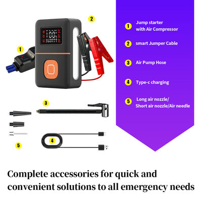 6-in-1 Jump Starter with 150 PSI Air Pump and 2400A Peak Current for Cars and Trucks