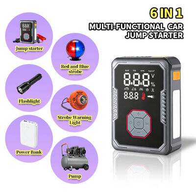 2400A Peak Current 150PSI Air Compressor 6-in-1 Multi Function Jump Starter for Cars Trucks Motorcycles